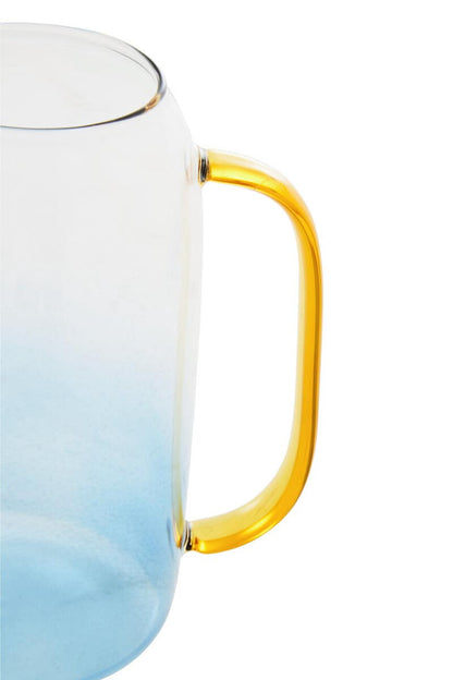 Noa Glass Ombre Blue Pitcher and Cup Set