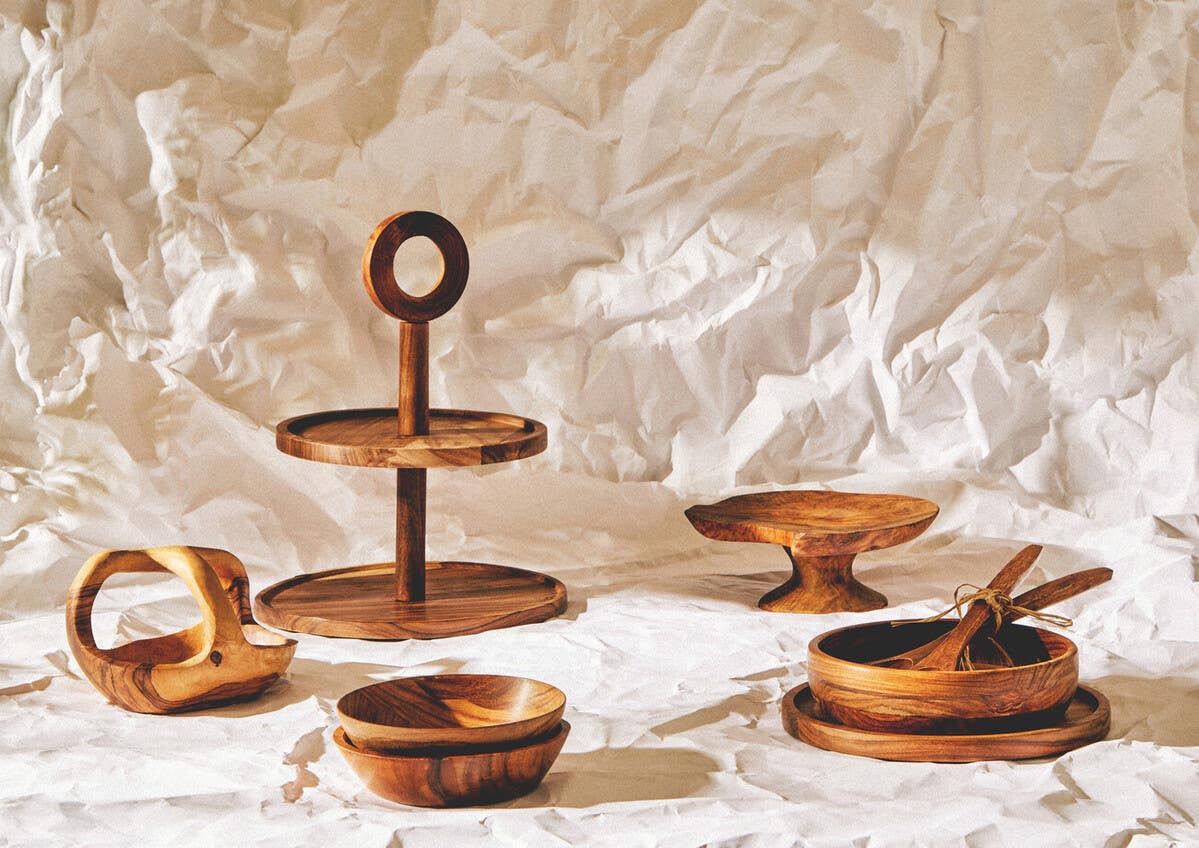 Kora Olive Wood Fruit Bowl
