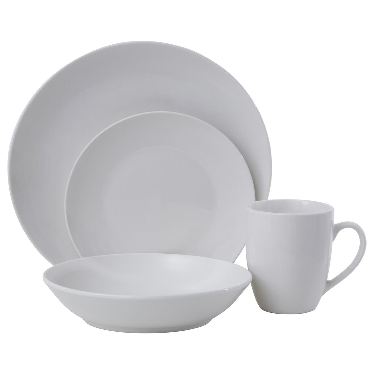 Elmira White 16 Piece Porcelain Dinner Set
