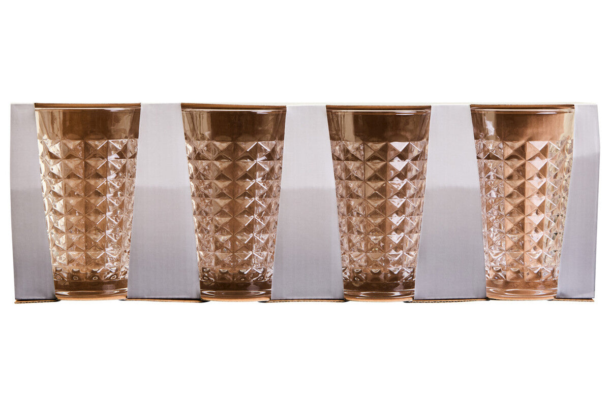 Set Of Four Pyramid Hi Ball Glasses