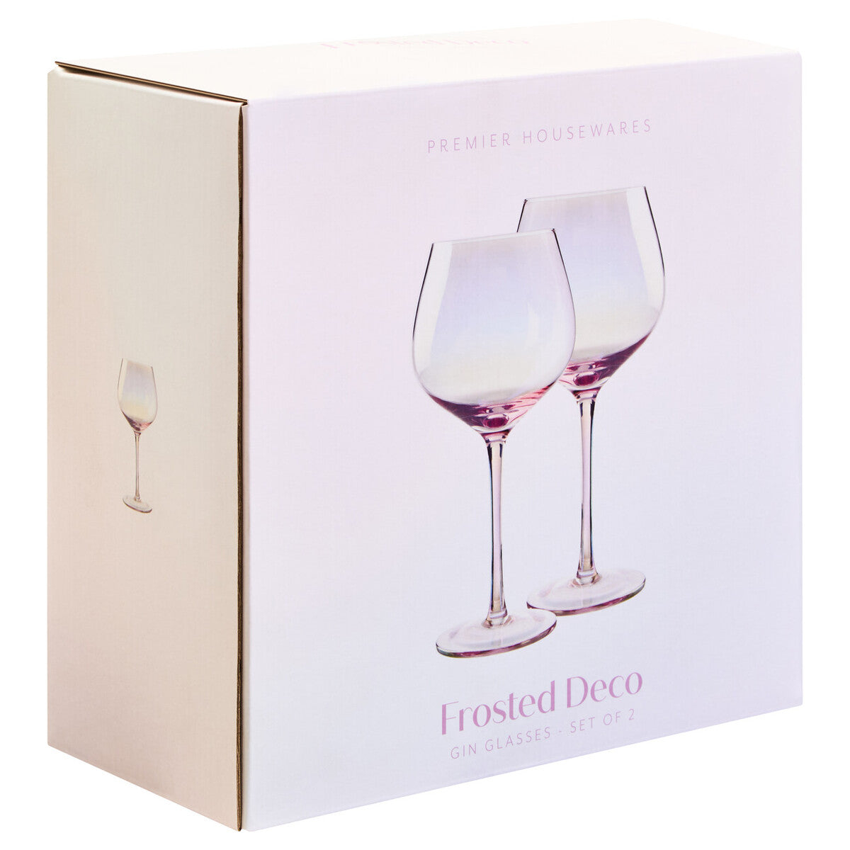 Frosted Deco Set Of 2 Gin Glasses