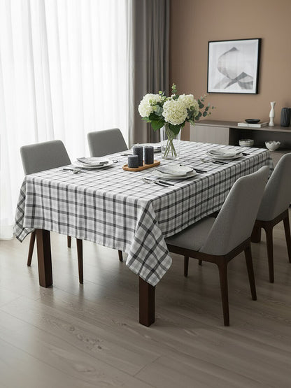 Thread and Loom Grey And Black Check Tablecloth
