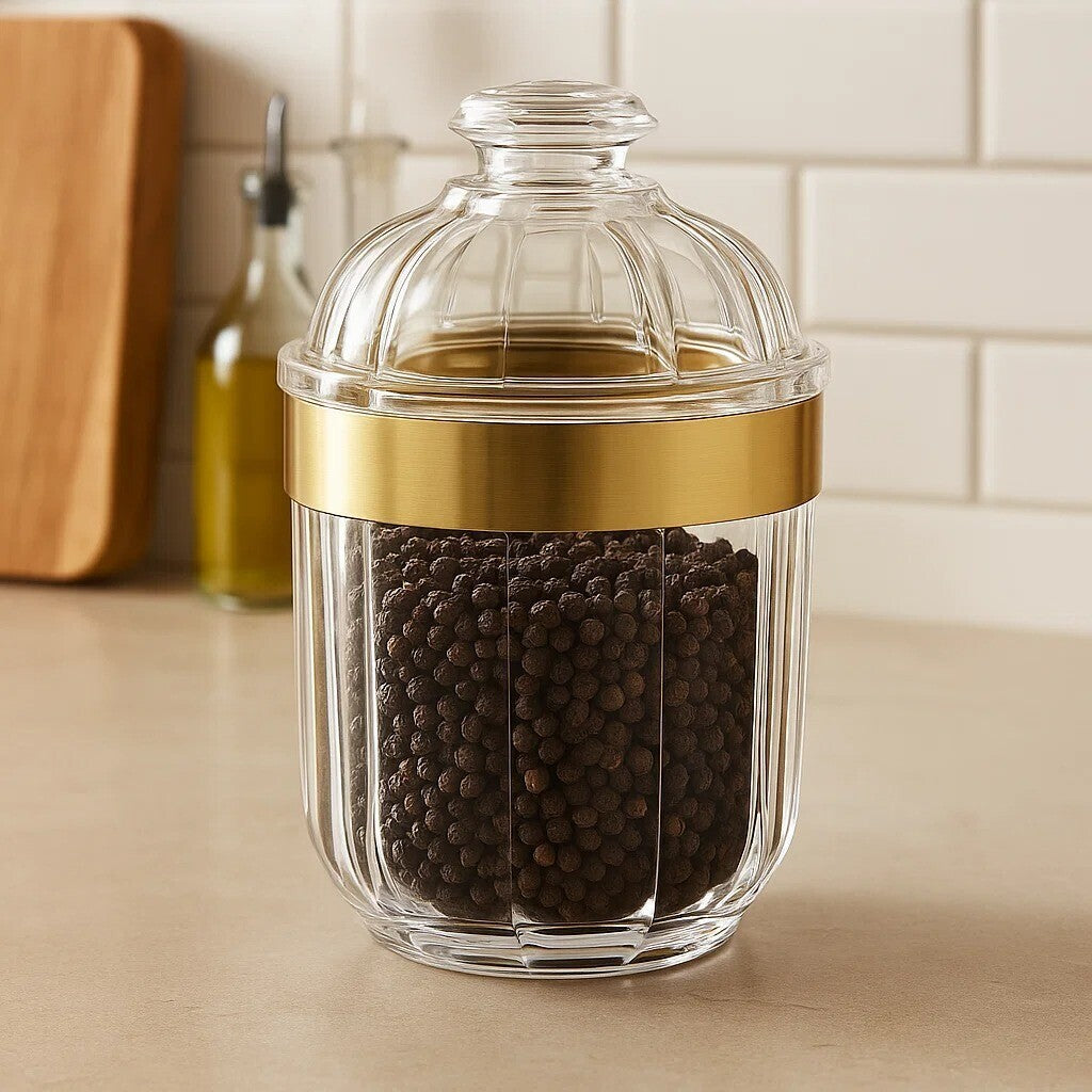 Guan Small Gold Acrylic Storage Jar