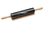 Cook Nook Marmore Black Marble Rolling Pin With Wooden Handles