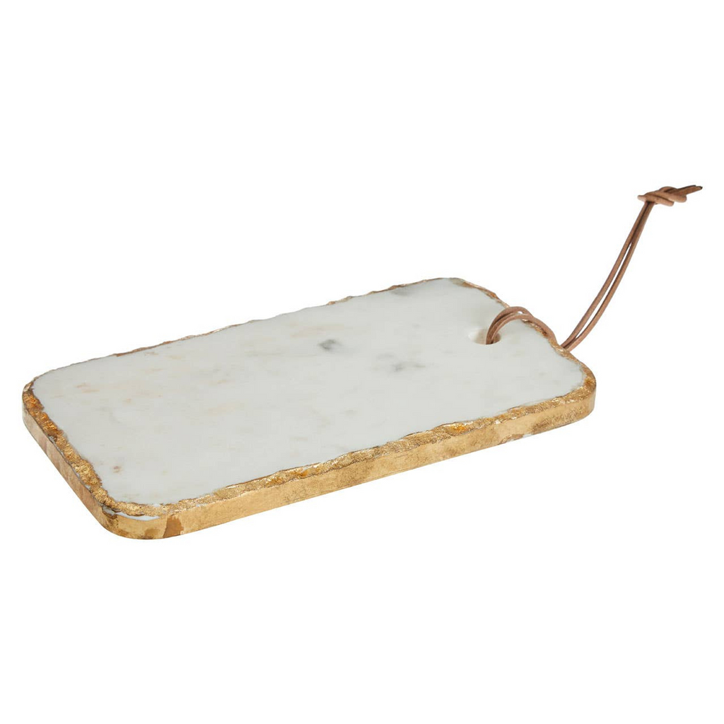 Cook Nook Empire White Marble Chopping and Serving Board with Gold Foil Detail