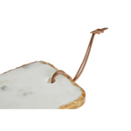 Cook Nook Empire White Marble Chopping and Serving Board with Gold Foil Detail