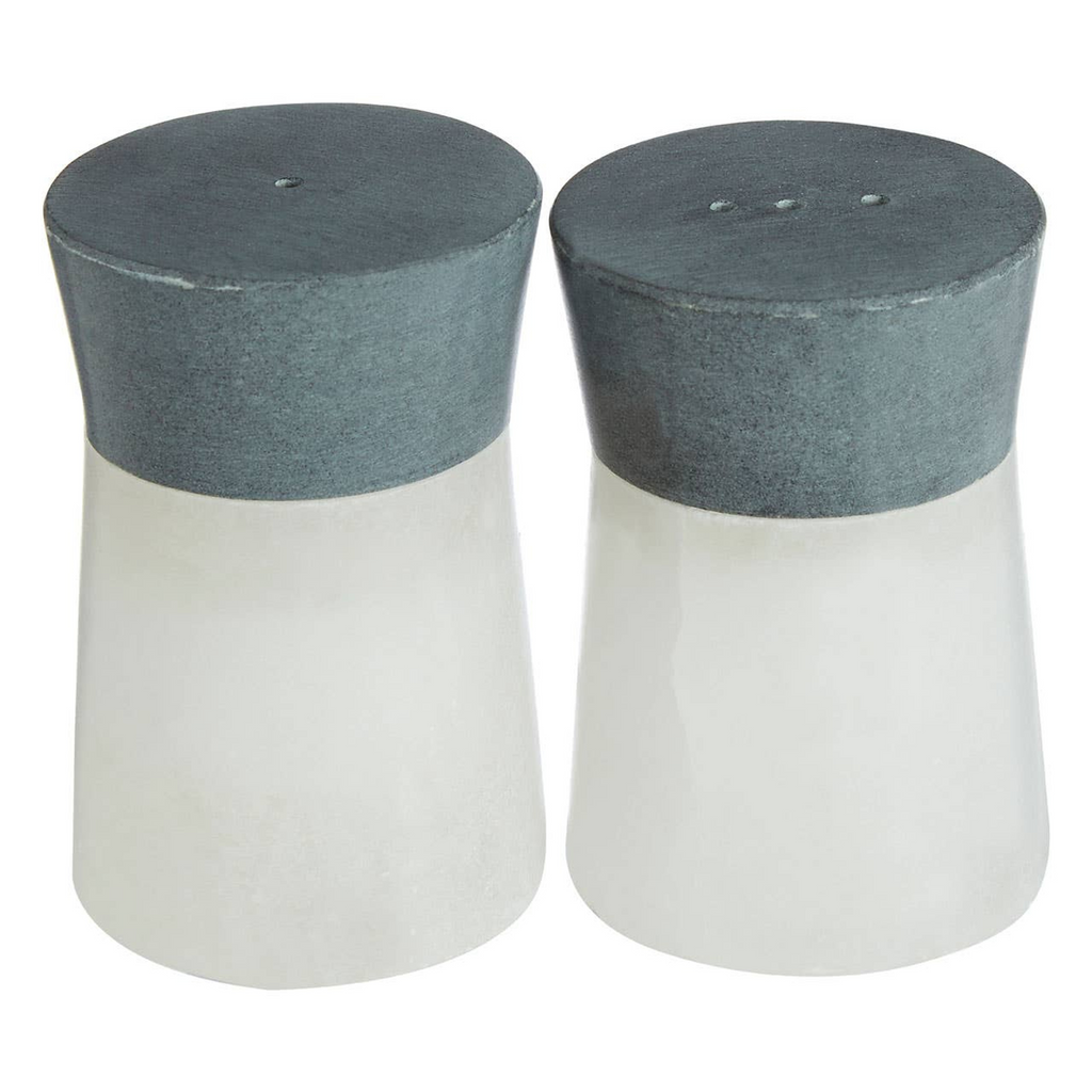 Cook Nook Bulgari White And Grey Finish Salt And Pepper Set