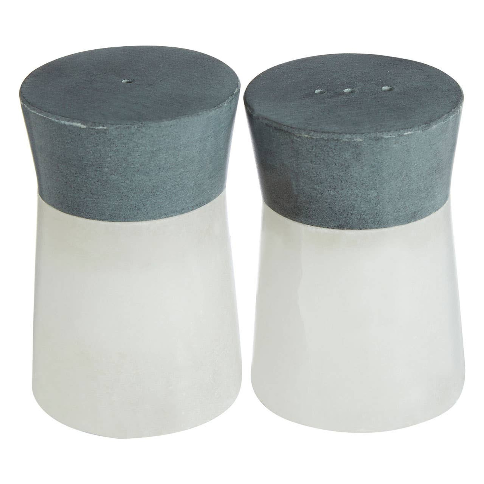 Cook Nook Bulgari White And Grey Finish Salt And Pepper Set
