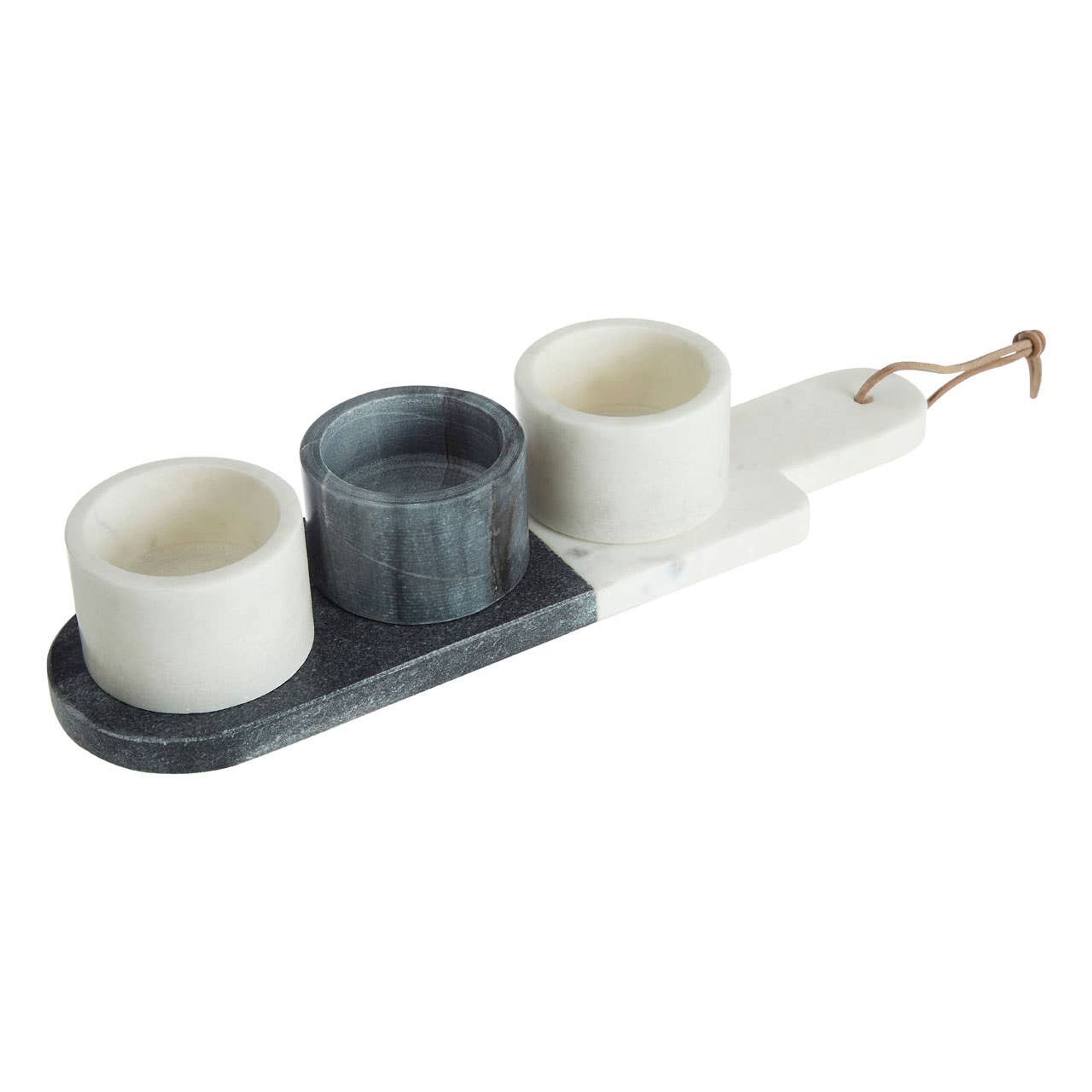 Cook Nook Bulgari Marble Condiment Bowls and Board Set