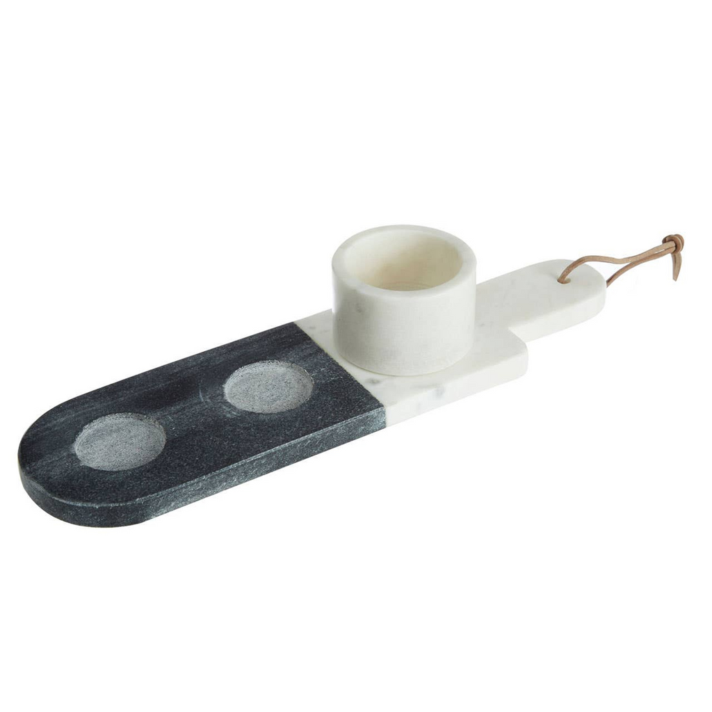 Cook Nook Bulgari Marble Condiment Bowls and Board Set