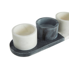 Cook Nook Bulgari Marble Condiment Bowls and Board Set
