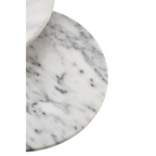 Cook Nook Delphine Set Of 2 White Marble Cake Stands