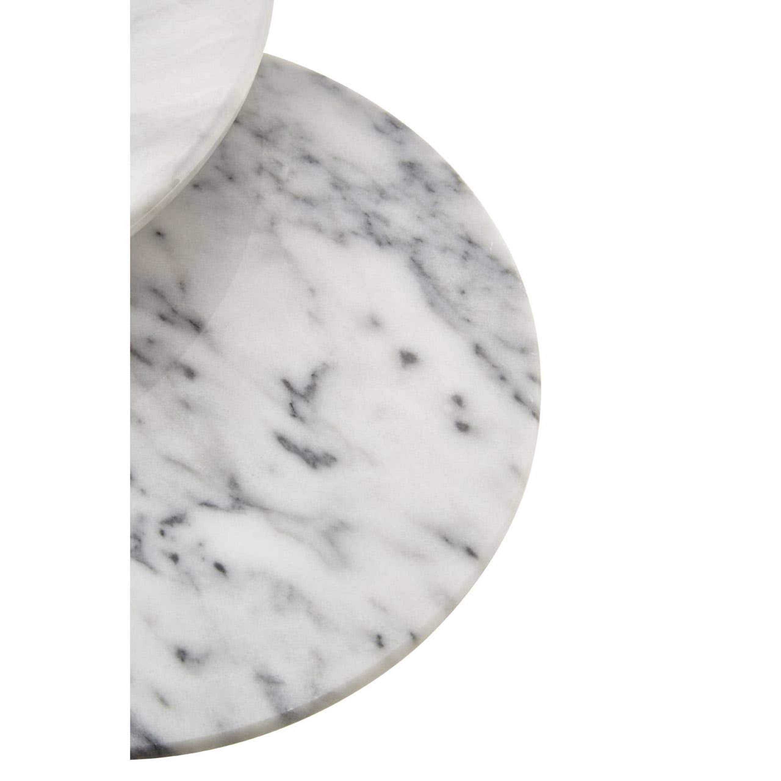 Cook Nook Delphine Set Of 2 White Marble Cake Stands