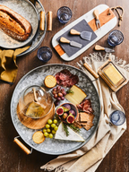 Cook Nook Monzaro Oblong White Marble And Acacia Wood Board