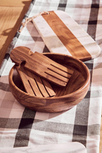 Cook Nook Monzaro Oblong White Marble And Acacia Wood Board