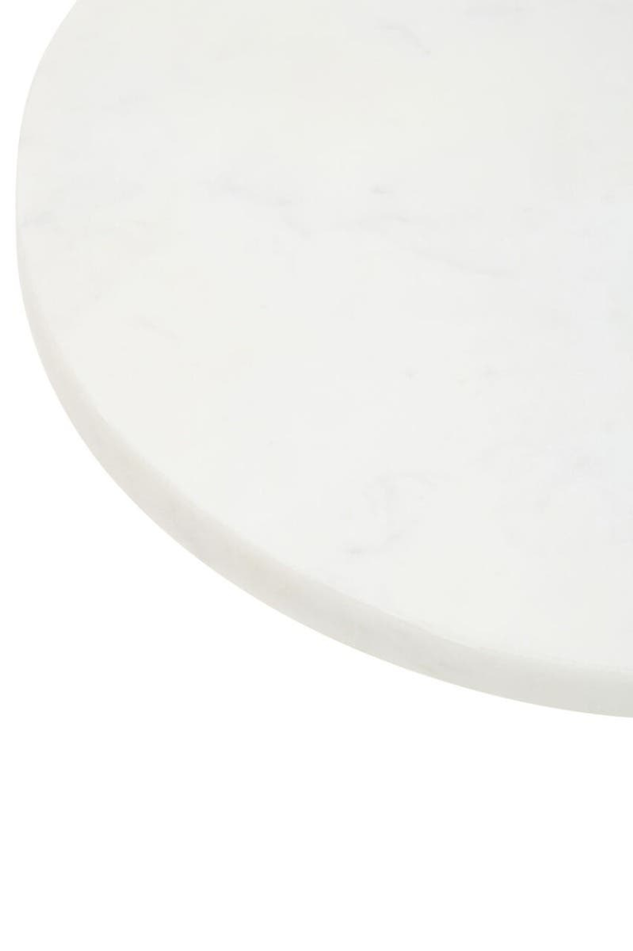 Cook Nook Monzaro Round White Marble And Acacia Wood Cake Stand