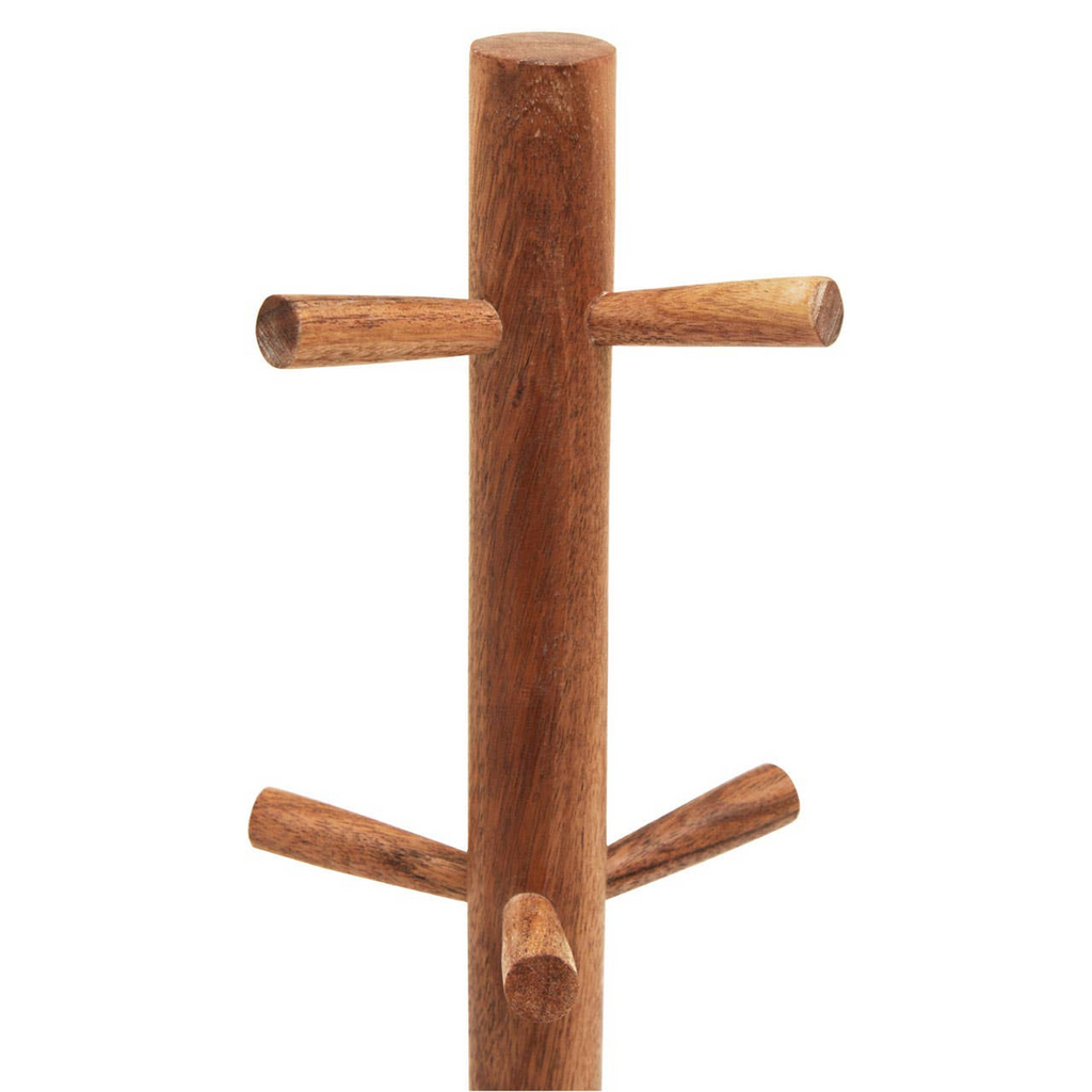 Cook Nook Monzaro Acacia Wood And White Marble Mug Tree