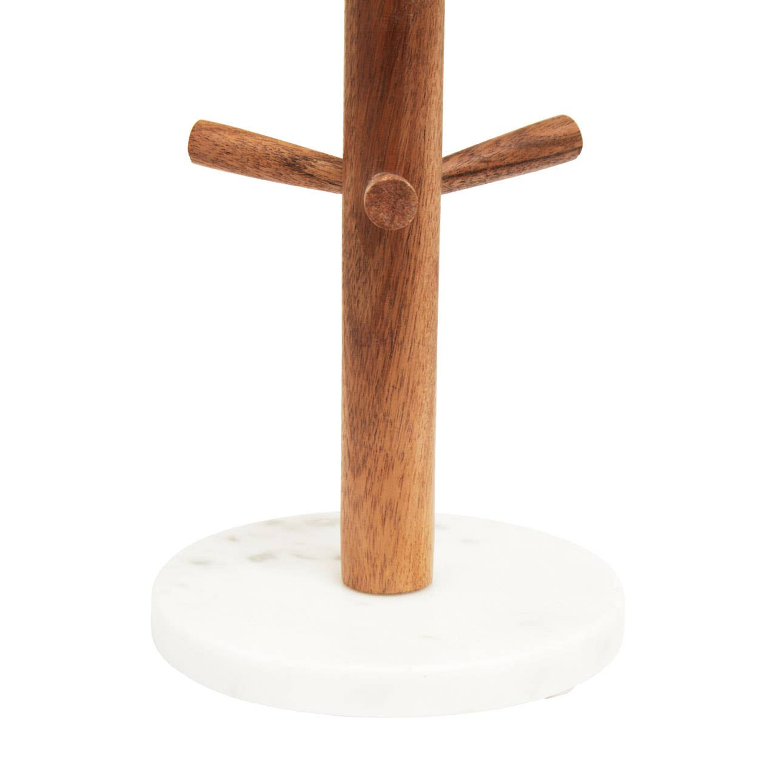 Cook Nook Monzaro Acacia Wood And White Marble Mug Tree