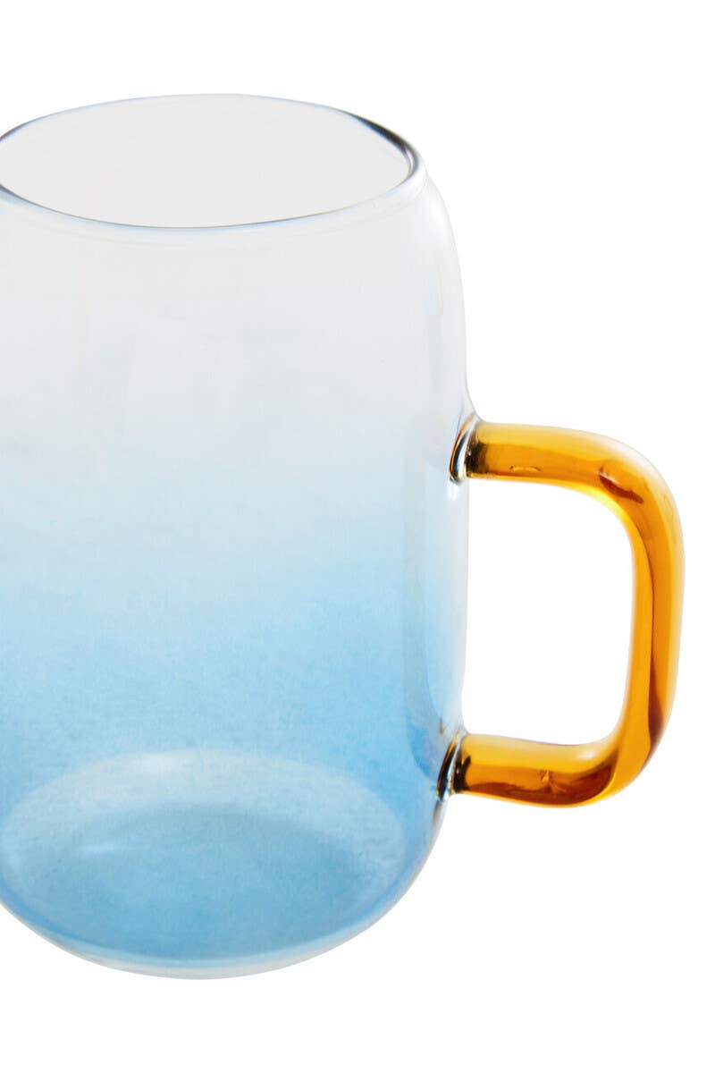 Noa Glass Ombre Blue Pitcher and Cup Set