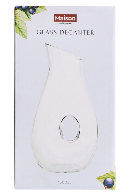 Mila 1500ml Clear Glass Decanter