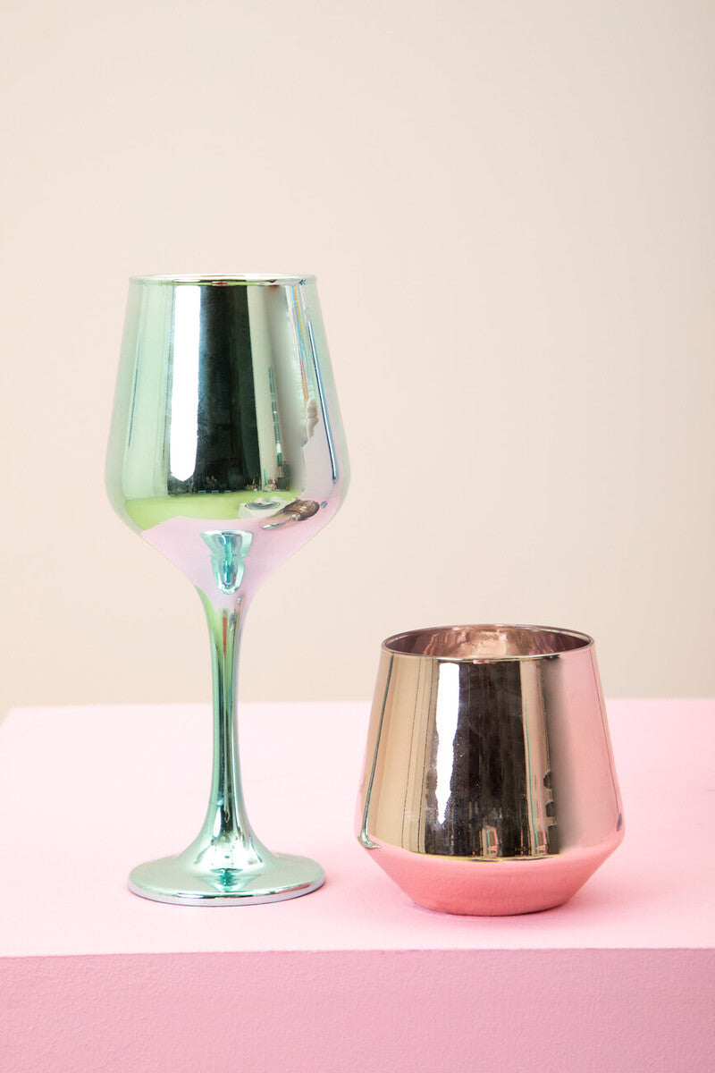 Aurora Set Of Four Glass Tumblers In Assorted Colours