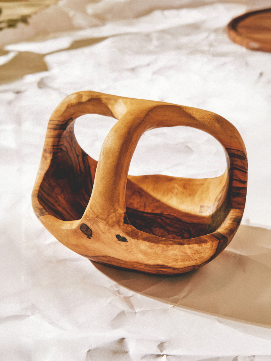 Kora Olive Wood Fruit Bowl