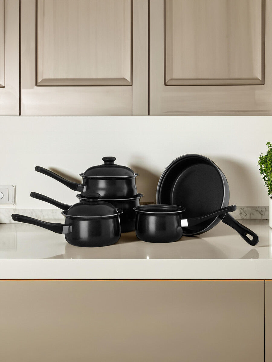 Viggo Black Non Stick 5 Piece Cookware Set