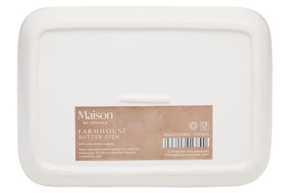Farmhouse Cream Large Butter Dish