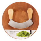Cook Nook Aleki Bamboo Board with Mezzaluna Herb Chopper