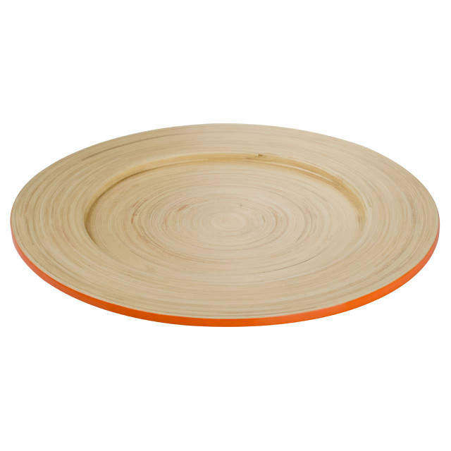 Cook Nook Kyoto Orange Bamboo Charger Plate