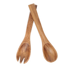 Cook Nook Kora Olive Wood Flat Salad Servers