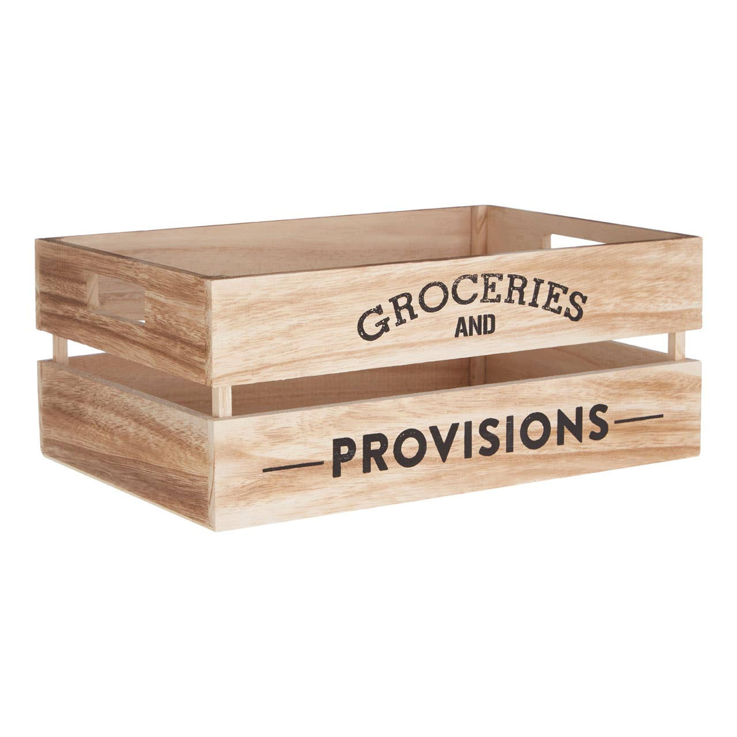 Cook Nook Naresso Natural Wood Groceries and Provisions Crate