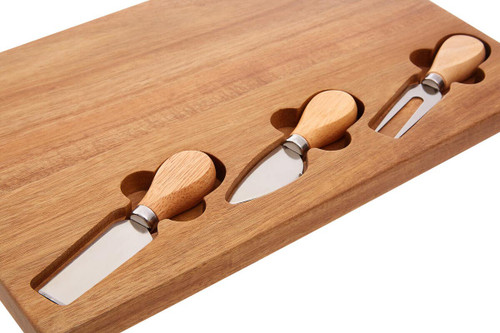 Cook Nook Socorro Cheese Board with Three Knives