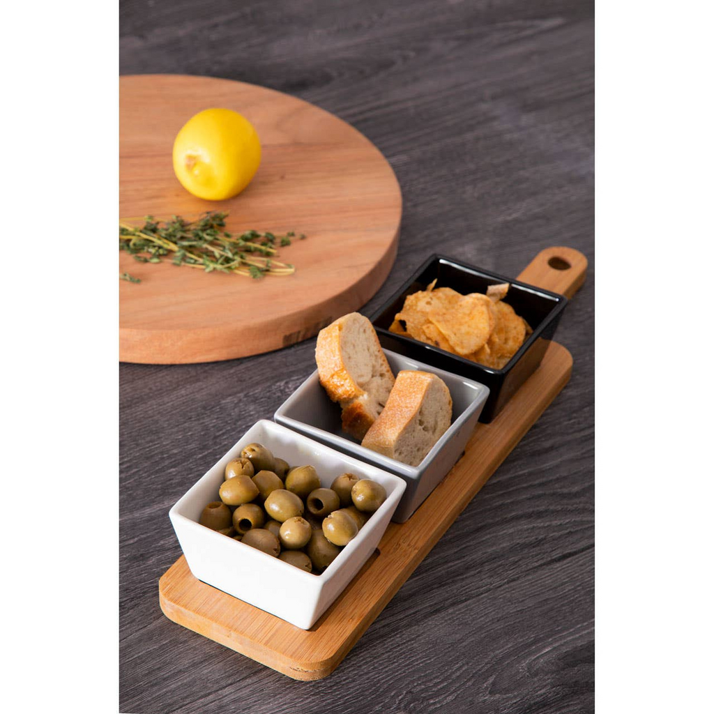 Cook Nook Soiree Serving Board With Square Dishes