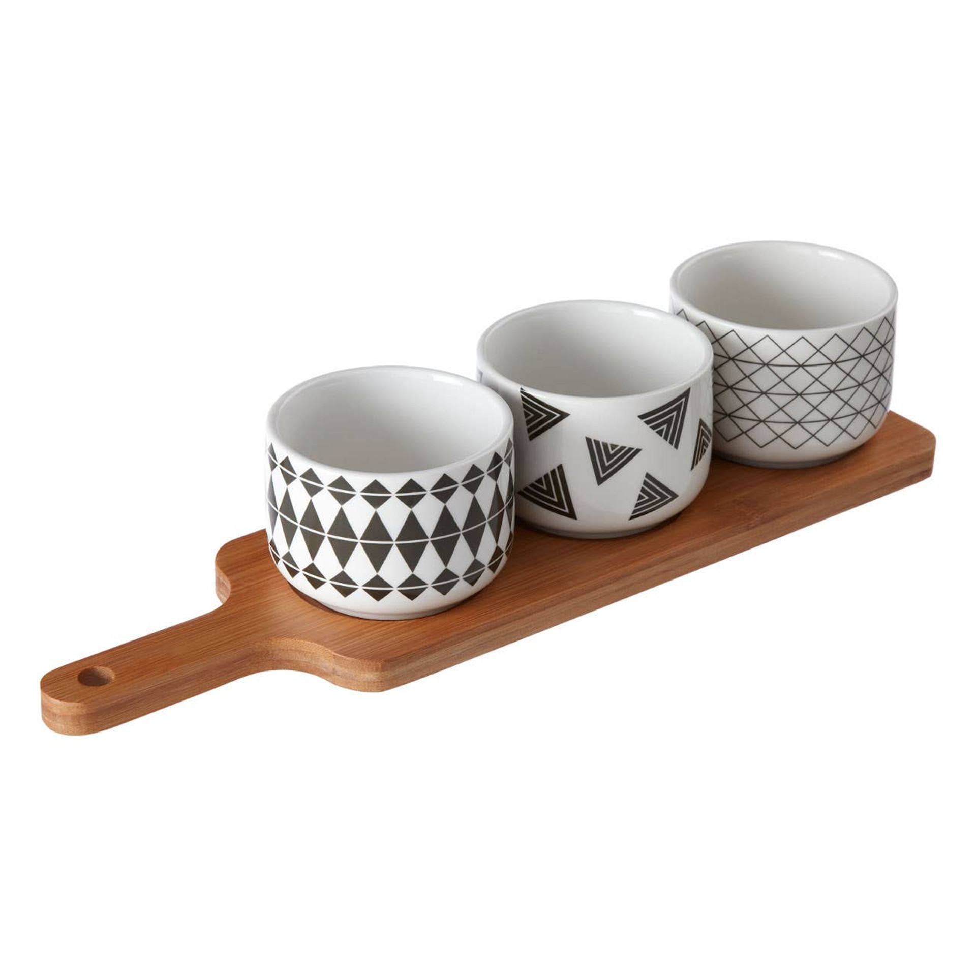 Cook Nook Soiree Serving Board With Patterned Dishes