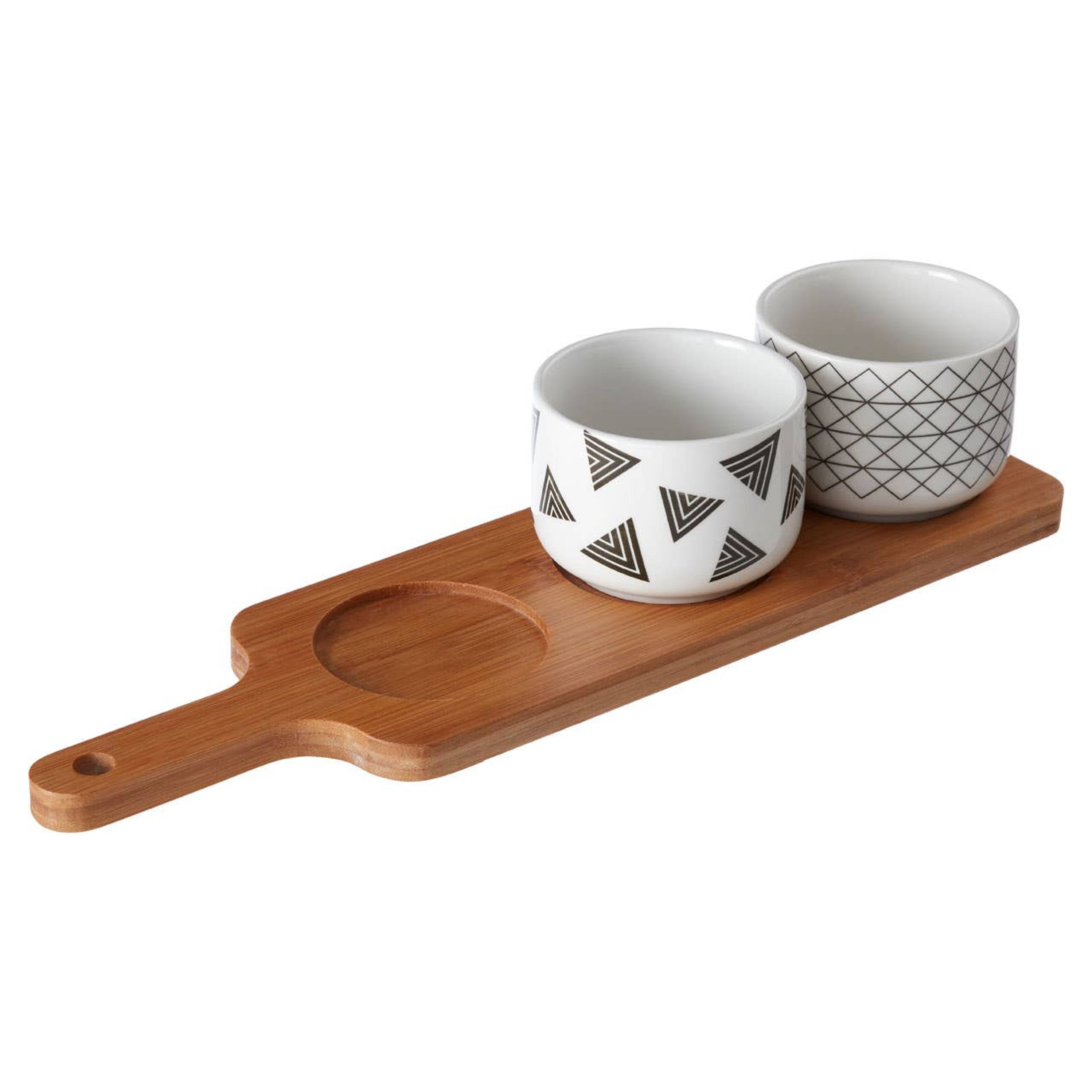 Cook Nook Soiree Serving Board With Patterned Dishes