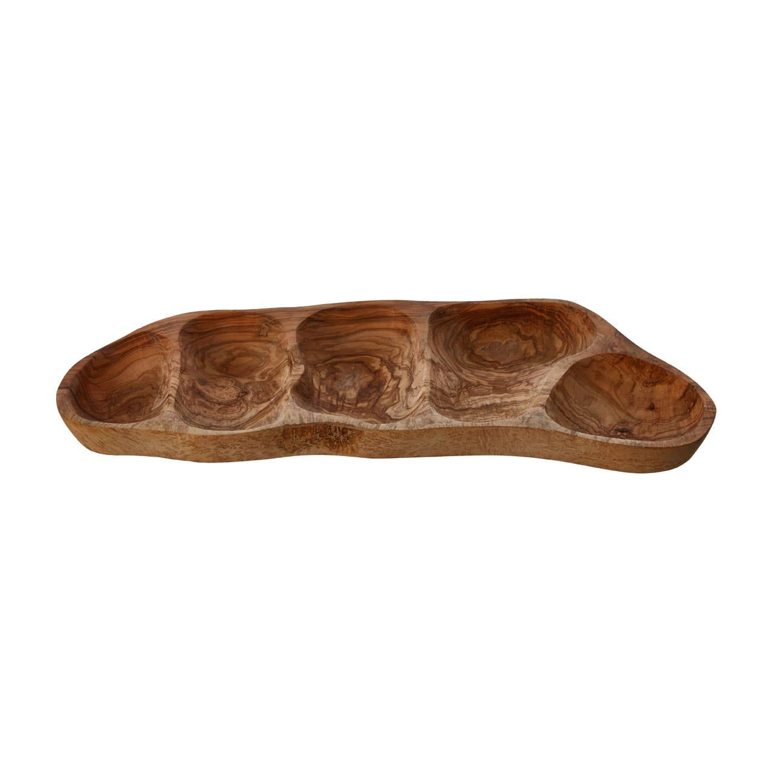 Cook Nook Kora 5 Section Olive Wood Antipasti Dish