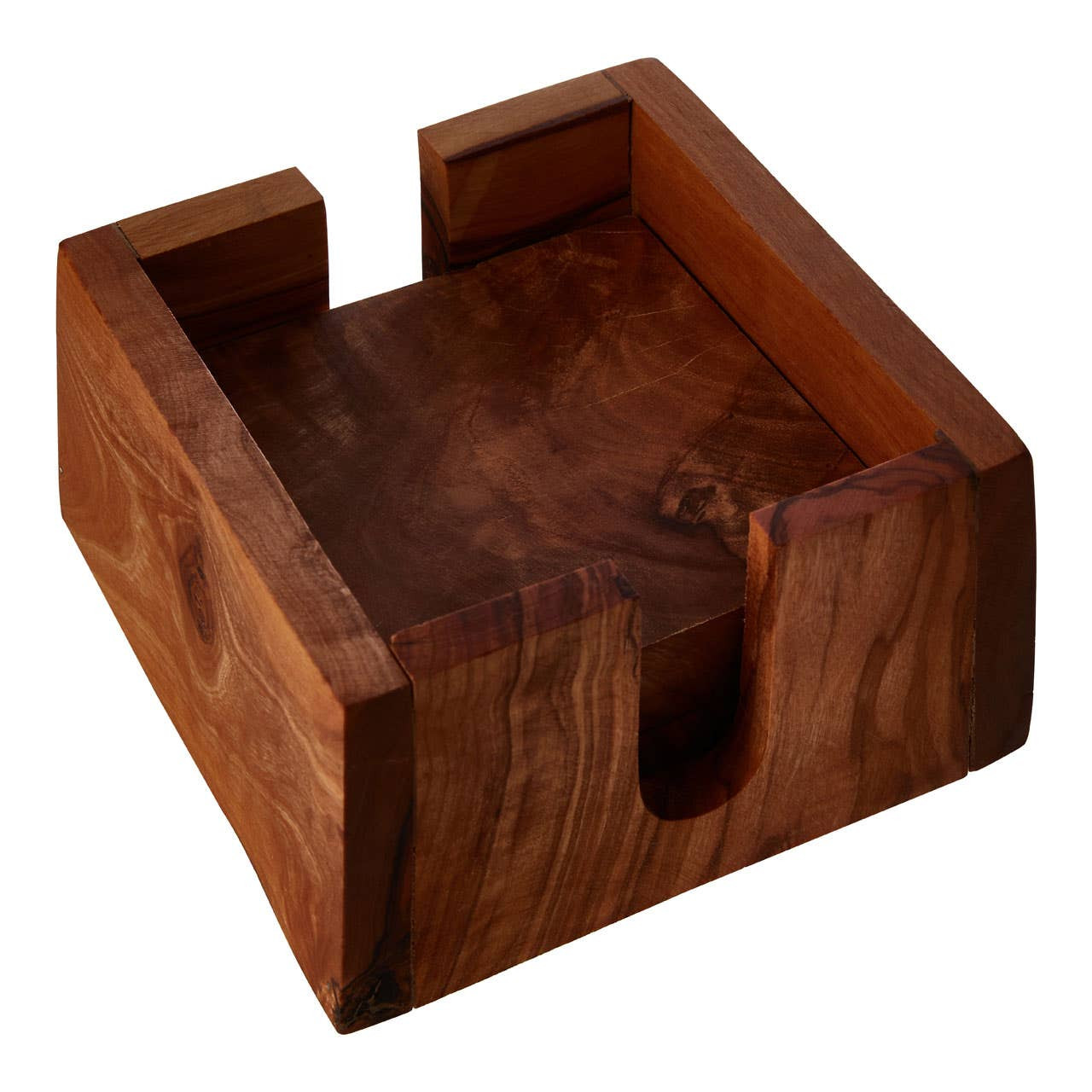 Cook Nook Kora Set of 4 Olive Wood Square Coasters