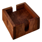Cook Nook Kora Set of 4 Olive Wood Square Coasters