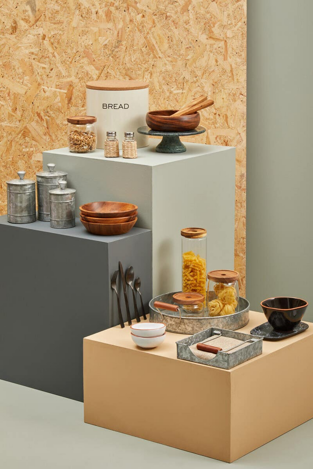 Cook Nook Kora Olive Wood Flat Salad Servers