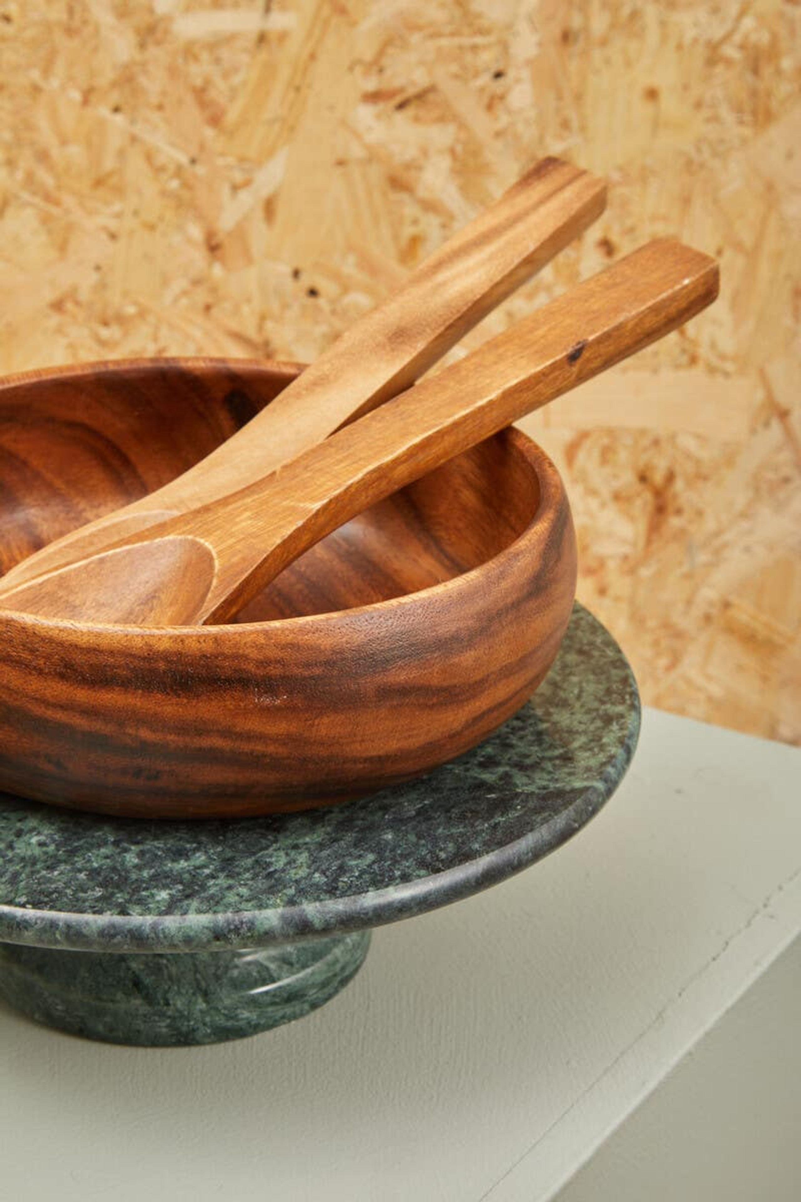 Cook Nook Kora Olive Wood Flat Salad Servers