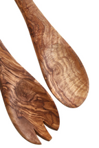Cook Nook Kora Olive Wood Flat Salad Servers