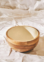Cook Nook Kara Mango Wood Round Serving Bowl