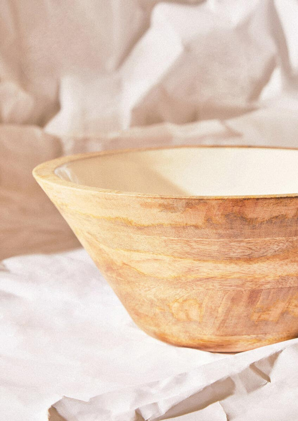 Cook Nook Kara Mango Wood Large Tapered Bowl