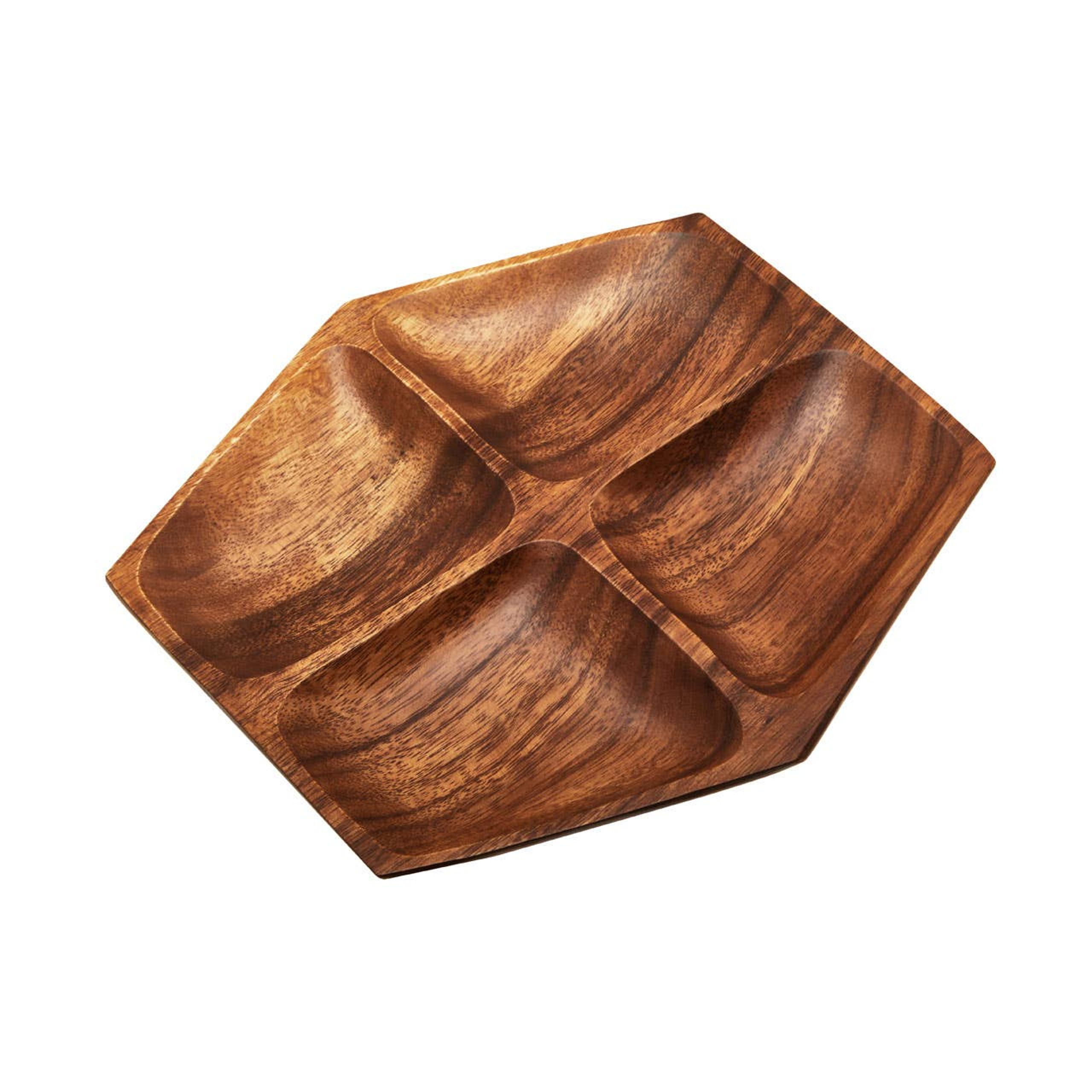 Cook Nook Kora Acacia Large Four Section Serving Dish