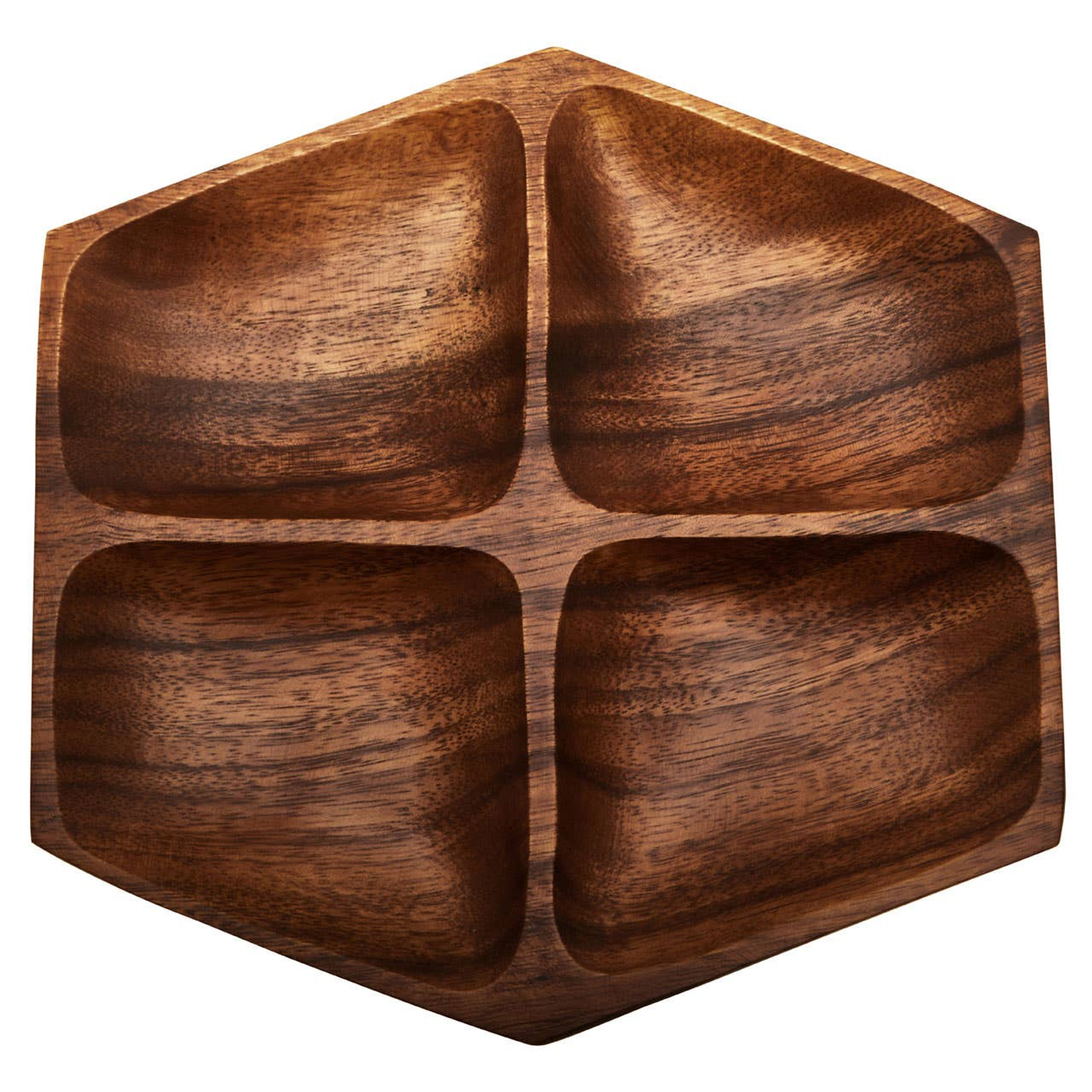 Cook Nook Kora Acacia Large Four Section Serving Dish
