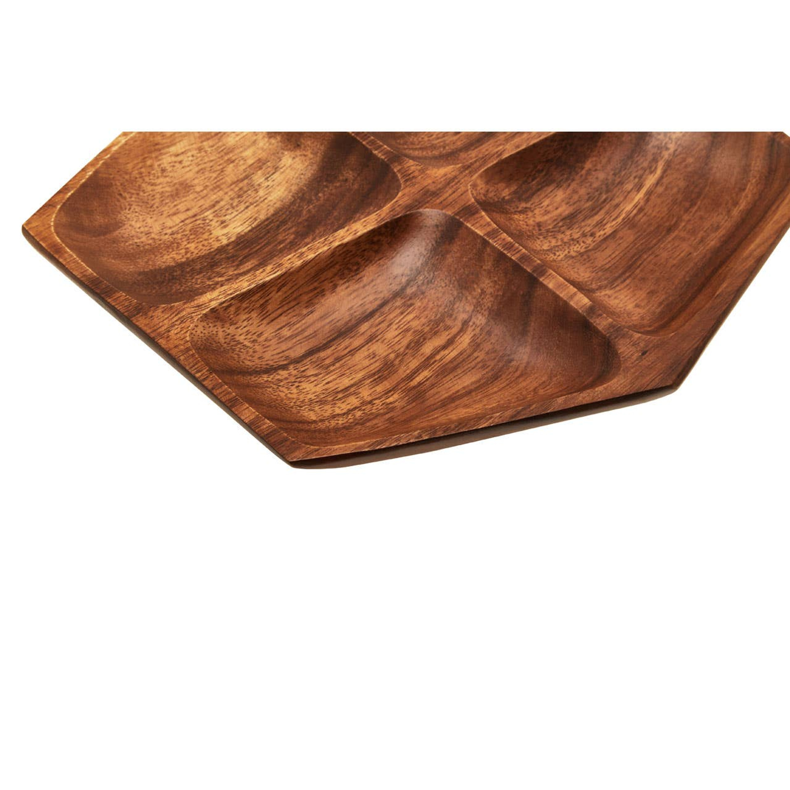 Cook Nook Kora Acacia Large Four Section Serving Dish