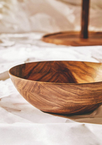 Cook Nook Rosi Large Round Sheesham Wood Salad Bowl