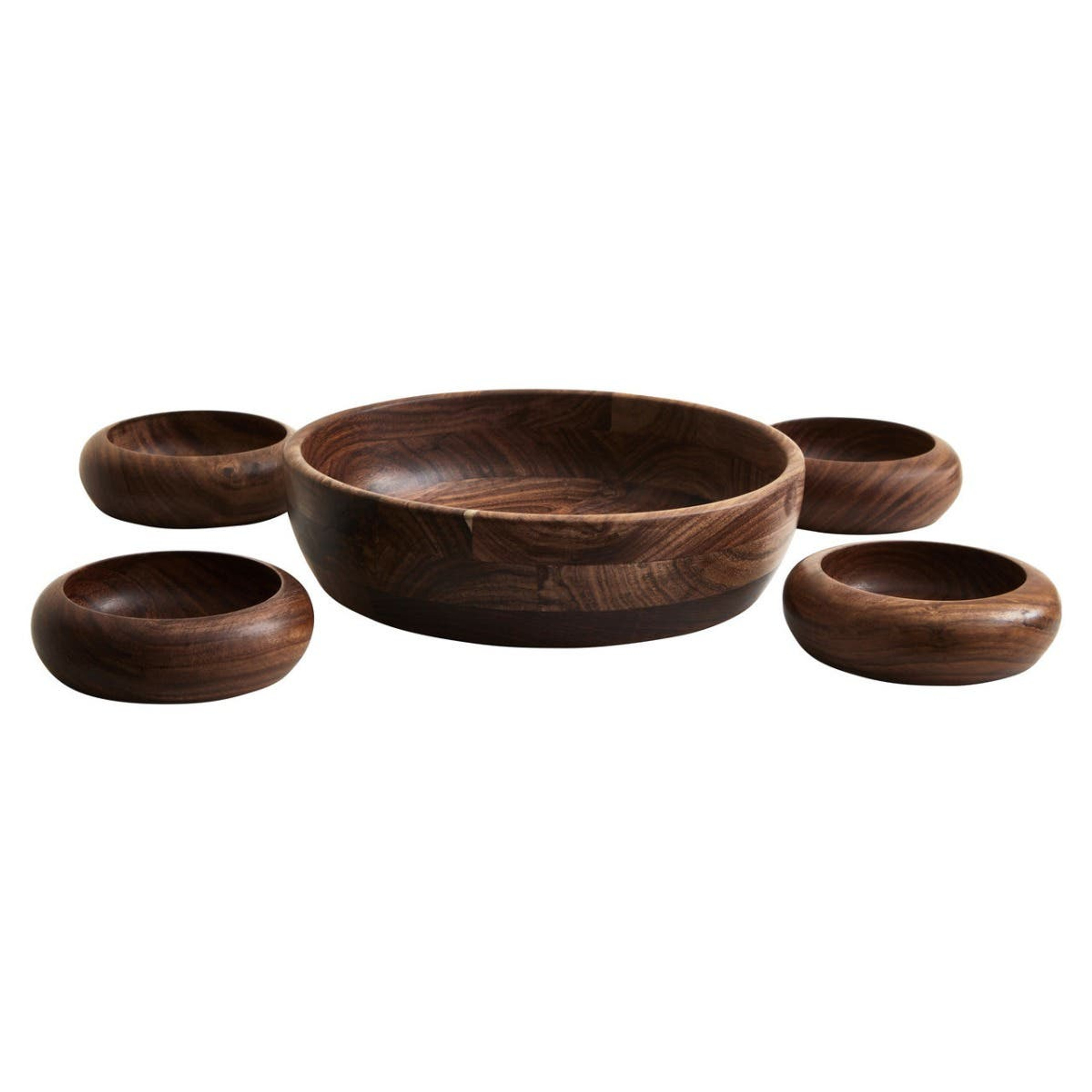 Cook Nook Rosi Five Piece Sheesham Wood Salad Bowl Set