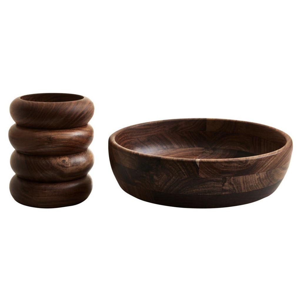 Cook Nook Rosi Five Piece Sheesham Wood Salad Bowl Set